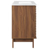 Render 30" Bathroom Vanity Cabinet, Walnut White