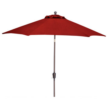 Hanover TRADUMB Traditions 9 Foot Aluminum Table Umbrella - Red
