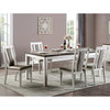 Furniture of America Fie Rustic Solid Wood 5-Piece Dining Table Set in White