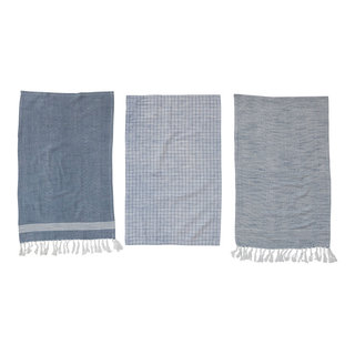 Kitchen Towel 6 Pack 100% Cotton Dish Towels Absorbent Tea Towels Navy  18x28