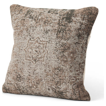 Khloe Taupe Square Pillow Cover