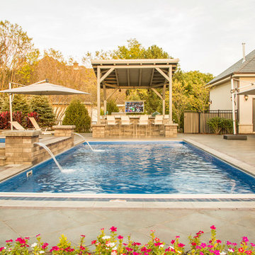 Fiberglass swimming pool project Burr Ridge IL