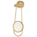 Hudson Valley Lighting - Valeri  Light Wall Sconce, Aged Brass Finish, Off White Alabaster Shade - Features: