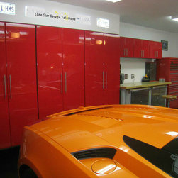 Custom Red Cabinets - Home Improvement