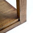 Large Rectangular Coffee Table With Glass Top, Dark Stain