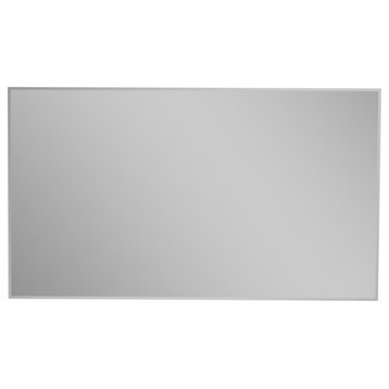 Eviva Sax Metal Frame Wall Mirror, Brushed Chrome, 72"