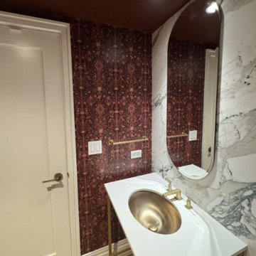 Wallpaper installation Powder room in Kerrville