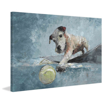 "Fetch That Ball" Painting Print on Wrapped Canvas, 30"x20"