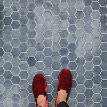 Denim Hexagon Bathroom