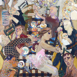 Joyce Garner "snacks" 72 x 60" oil - Paintings