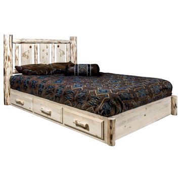 Montana Woodworks Handcrafted Wood Twin Platform Bed in Natural
