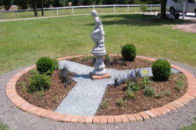 Photo of a small victorian full sun front yard gravel landscaping in Other for summer.
