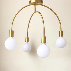 Double Curve Toffee - PatinaBronze - Chandeliers
