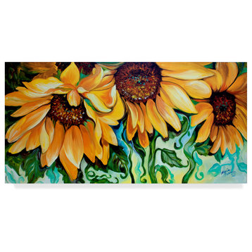 Marcia Baldwin 'Sunflower Dance' Canvas Art, 19"x10"