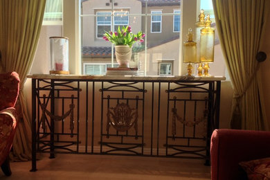 Antique French Balcony Rails Repurposed to Antique French Console Tables