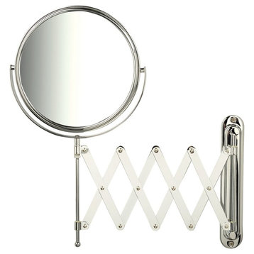 Jerdon 8" Wall Extension Mirror with 7X-1X Mag, Chrome