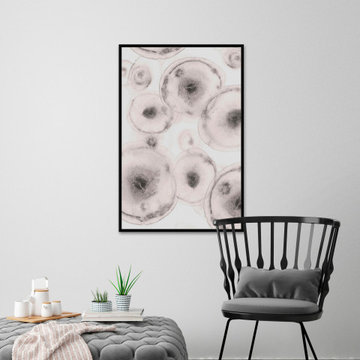 "Transparent Bubbles" Floater Framed Painting Print on Canvas