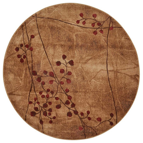 Nourison Somerset 7'9" x Round Latte Rustic Indoor Area Rug