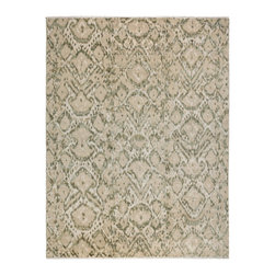 Isha Hand Knotted Rug in Green - Area Rugs