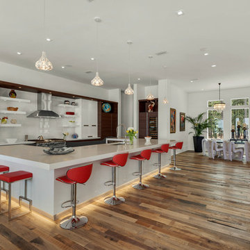 Modern Cabinetry in White  High gloss