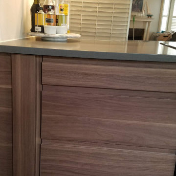 Contemporary Kitchen, Fireplace & Staircase Remodel