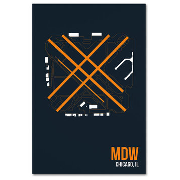 08 Left 'MDW Airport Layout' Canvas Art, 24 x 16