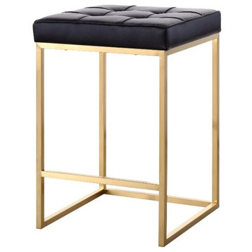 Pipe Counter Stool, Gold/Black