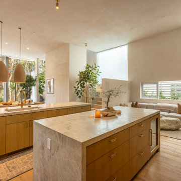 Open Kitchen Design in Marina del Rey Coastal Home