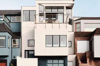 Example of a beach style exterior home design in San Francisco