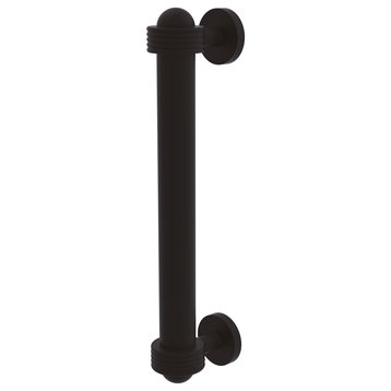 8" Door Pull With Groovy Accents, Oil Rubbed Bronze