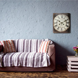 Bordeaux Curved Steel Wall Clock - Wall Clocks