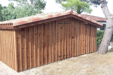 Idée de décoration pour un abri de jardin.