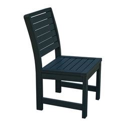 Highwood - Weatherly Outdoor Dining Side Chair - AD-CHDW1, Charleston Green - Outdoor Dining Chairs