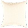 Blue Color Turkish Velvet Ikat Pillow 24''