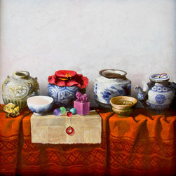 Still-Life with Antique Pots - Paintings