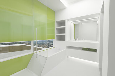 Inspiration for a contemporary bathroom remodel in Los Angeles