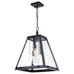 Vaxcel - Vaxcel P0323 Tremont 4-Light Pendant in Industrial and Lantern Style 20.25 Inche - A touch of glam balanced with strong edgy geometriTremont 4-Light Pend Matte Black and Clea *UL Approved: YES Energy Star Qualified: n/a ADA Certified: YES  *Number of Lights: 4-*Wattage:60w Incandescent bulb(s) *Bulb Included:No *Bulb Type:Incandescent *Finish Type:Matte Black