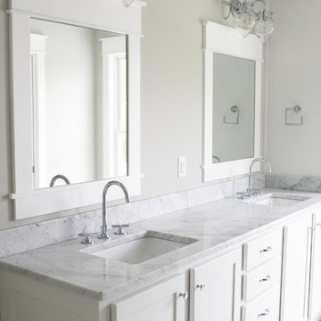 White Carrara Marble Bathrooms
