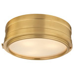 Hudson Valley Lighting - Hudson Valley Lighting 2314-AGB Rye - Three Light Flush Mount - Rye Three Light Flus Aged Brass *UL Approved: YES Energy Star Qualified: n/a ADA Certified: n/a  *Number of Lights: Lamp: 3-*Wattage:60w E26 Medium Base bulb(s) *Bulb Included:No *Bulb Type:E26 Medium Base *Finish Type:Aged Brass