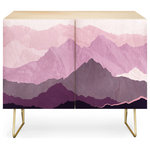 Deny Designs - Deny Designs Sugar Plum Credenza, Birch, Gold Steel Legs - The most versatile weapon in the Deny Designs arsenal. You can add this statement-making credenza to just about any room and pack a lot of punch! Television stand, armoire, bar cart, office cabinet�the uses of this multi-functional piece of furniture are endless. Crafted from scratch in Denver, Colorado, you can choose between a Baltic Birch construction or engineered wood with a Walnut veneer. Finished with an ulta smooth durable gloss, this credenza comes with one interior adjustable shelf and two leg options; gold or black steel. Deny Designs supports artists around the globe by giving back a portion of each purchase directly to them, how cool is that! Artwork by: Iveta Abolina