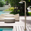 89'' H Stainless Steel Freestanding Outdoor Shower With Detachable Shower Head, Brushed Gold