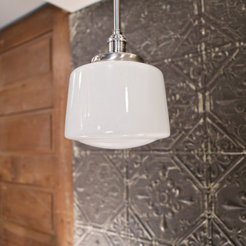 Downrod Pendant with Opal Taper Drum - 8 Inch