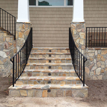Custom wrought iron style aluminum rails