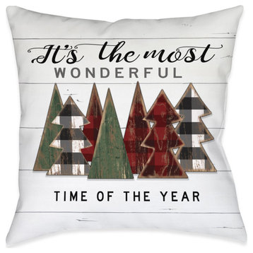Rustic Christmas Indoor Pillow, 18"x18"