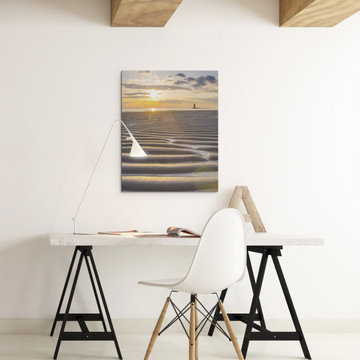 Sandbars Coastal Beach - Shore Landscape Photograph Wall Art Print