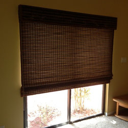 Natural Woven Wood Shade with a Privacy Liner - Roman Shades