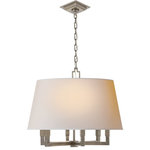 Visual Comfort & Co. - Square Tube Hanging Shade in Antique Nickel with Natural Paper Shade - Bulbs Included: No