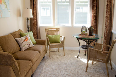 Inspiration for a small timeless ceramic tile sunroom remodel in Other with a standard ceiling