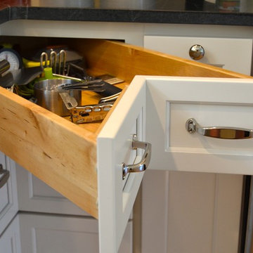 White Kitchen with a Soapstone Countertop