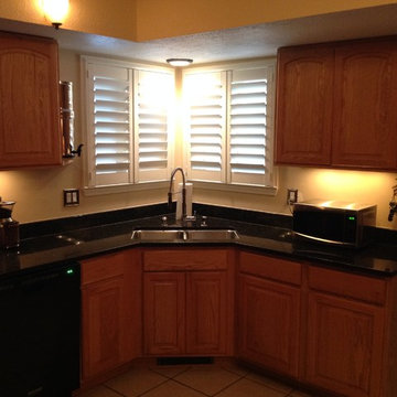 Corner Window Kitchen Shutters